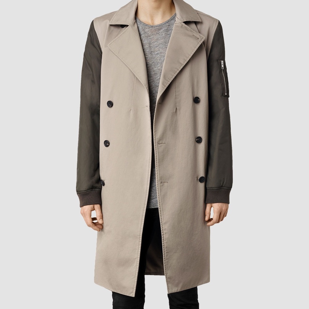 NWOT!! ALL SAINTS GUNNER MAC TRENCH COAT